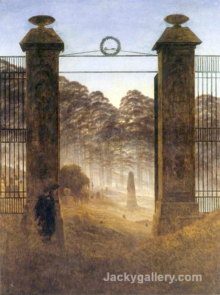 The Cemetery Entrance by Caspar David Friedrich paintings reproduction